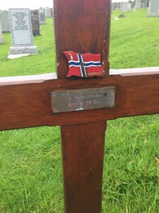 En av flere norske graver fra andre verdenskrig